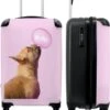 NoBoringSuitcases.com® Kinderkoffer - Hond - Dieren - Kauwgom - Roze - Kinderen - Trolley Kinderen - Past Binnen 55x40x20 Cm En 55x35x25 Cm - Reiskoffer Met Wielen - Koffertje -Tassen Kortingen Winkel 1000x1200 5