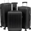 Travelsuitcase - Parma- Ruimbagage Reiskoffer - Polycarbonaat- Zwart - Hoogglans - Maat L / 93 Liter -Tassen Kortingen Winkel 1003x1200 1