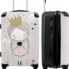 NoBoringSuitcases.com® Koffer Groot - Prinses - Bloemen - Kroon - Meisje - Sterren - Trolley Koffer Met TSA-slot - Met Wielen - 90 Liter - Reiskoffer - 66 Cm -Tassen Kortingen Winkel 1007x1200 5