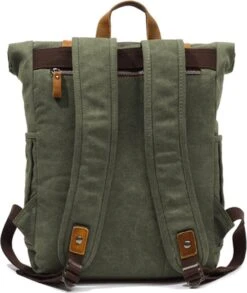 MORGNTAU - Ukiyo - Rugzak - Backpack - Groen - Canvas - Leer -Tassen Kortingen Winkel 1012x1200 1