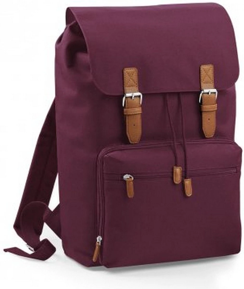 Bagbase Vintage Laptop Rugzak 18 Liter - Burgundy 3 Bagbase Vintage Laptop Rugzak 18 Liter - Burgundy