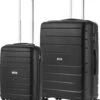 TravelZ Big Bars Kofferset - Trolleyset TSA 2-delig - Handbagage En Groot - Zwart -Tassen Kortingen Winkel 1015x1200 1