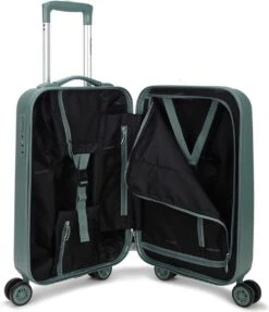 Decent Handbagage Koffer / Trolley / Reiskoffer - 55 Cm - 38 Liter - ABS - Tranporto - Groen -Tassen Kortingen Winkel 1032x1200