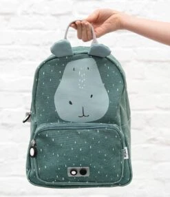 Trixie Hippo Kinderrugzak / Rugtas / Schooltas - Backpack - 12 Liter - Katoen - Blauw -Tassen Kortingen Winkel 1038x1200