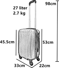 SB Travelbags 'Expandable' Handbagage Koffer 53cm 4 Wielen Trolley - Zilver -Tassen Kortingen Winkel 1042x1200 1
