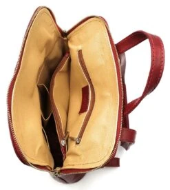 Bestleder – RZ30017 – Rood - Echt Leren - 2 In 1 - Schoudertas – Rugzak - Stevig - Hoge Kwaliteit Italiaans Leer- Rood -Tassen Kortingen Winkel 1073x1200 6