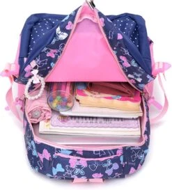 STIJLVOLLE GROTE CAPACITEIT GRAPPIGE ROZE TIENER BOEKENTAS LAPTOP,SCHOOLTAS RUGZAK VOOR VROUW MEISJE ( ROZE PAARS ) -Tassen Kortingen Winkel 1086x1200 6
