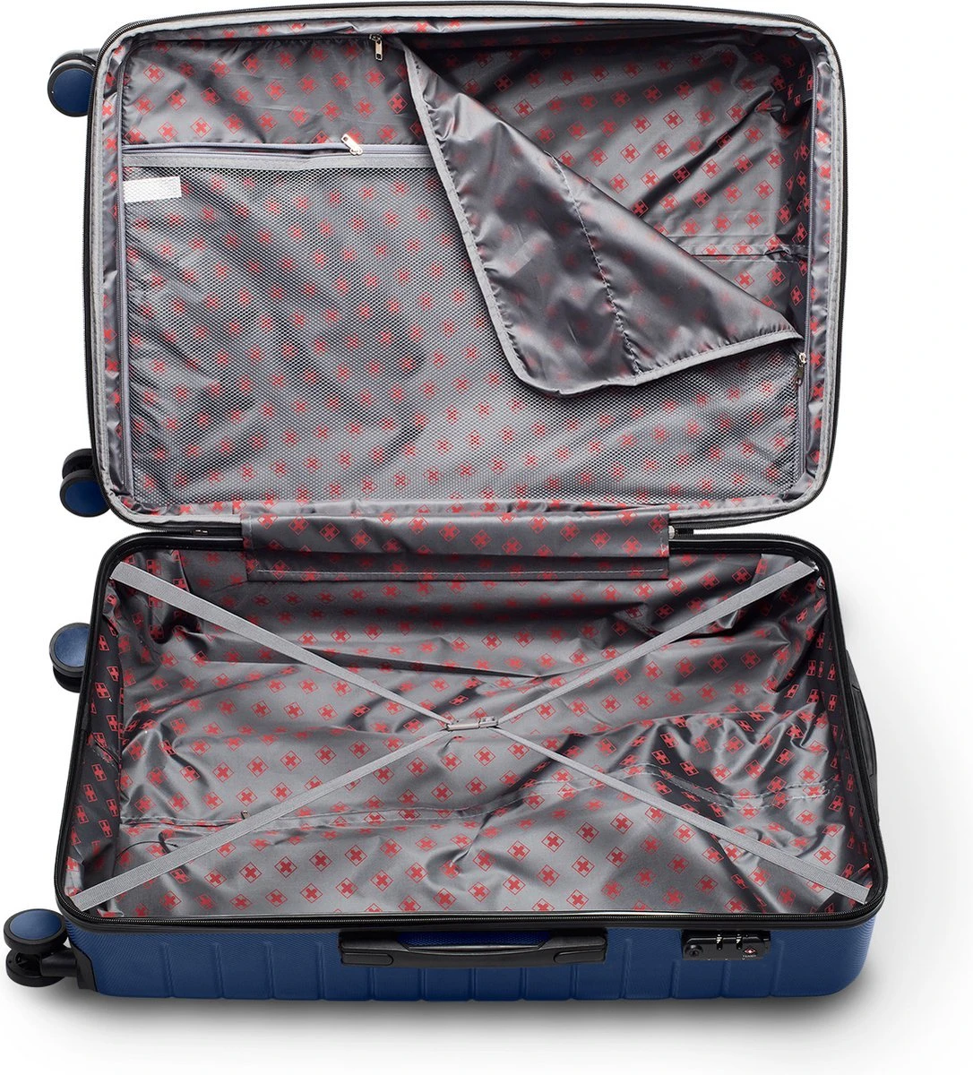 Swiss Alpine 2.0 - Reiskoffer- 77 Cm - 4 Wielen - Blauw 5 Swiss Alpine 2.0 - Reiskoffer- 77 Cm - 4 Wielen - Blauw - Afbeelding 3