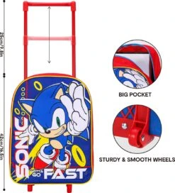 SONIC The Hedgehog Trolley Koffertje Vakantie Logeren Tripjes -Tassen Kortingen Winkel 1089x1200 2