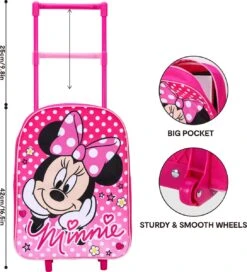 Disney MINNIE MOUSE Polka Dots Trolley Koffertje Vakantie Logeren Tripjes Roze -Tassen Kortingen Winkel 1090x1200 1