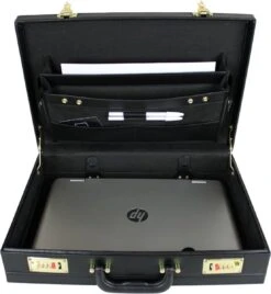 Attachékoffer Zwart - Kunstleer - Documentenkoffer - Attache Koffer Cijferslot - Laptopkoffer - Kantoor Koffer -Tassen Kortingen Winkel 1108x1200