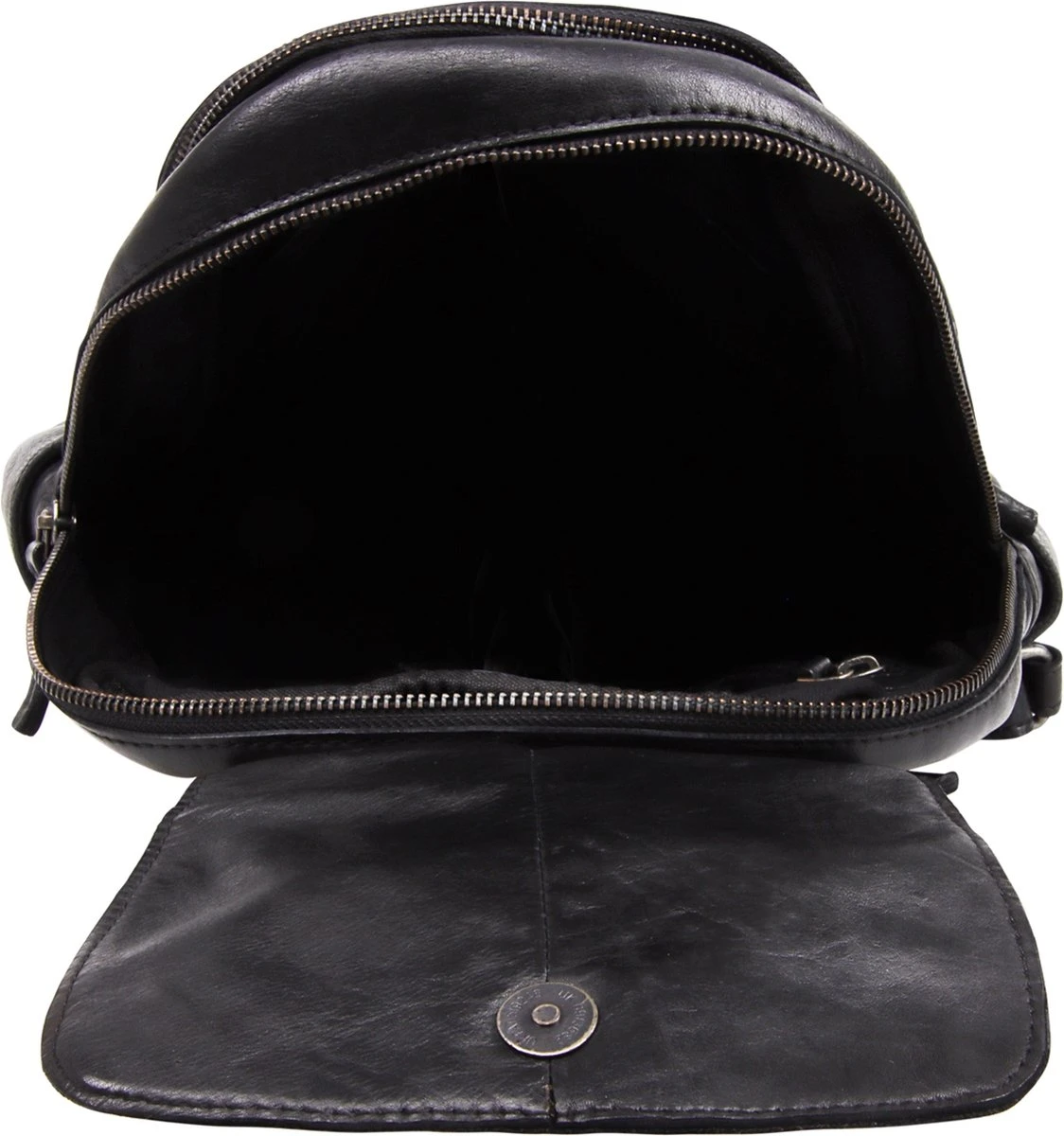 DSTRCT Harrington Road Leren Rugtas - 7 Liter - Zwart 6 DSTRCT Harrington Road Leren Rugtas - 7 Liter - Zwart - Afbeelding 4