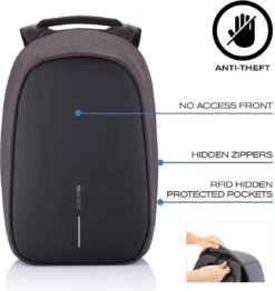 XD Design Bobby Hero Small - Anti-Diefstal Rugzak 11.5 Liter - Zwart -Tassen Kortingen Winkel 1131x1200 1