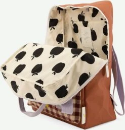 Sticky Lemon Gingham Backpack Large Chocolate Sundae Daisy Yellow Mauve Lilac -Tassen Kortingen Winkel 1148x1200 1