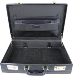 Attachékoffer Zwart - Kunstleer - Documentenkoffer - Attache Koffer Cijferslot - Laptopkoffer - Kantoor Koffer -Tassen Kortingen Winkel 1156x1200 2