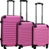 Travelerz Kofferset 3 Delig Met Wielen En Cijferslot - Handbagage Koffers - ABS - Licht Roze -Tassen Kortingen Winkel 1174x1200 1