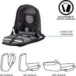 XD Design Bobby Hero XL - Anti-Diefstal Rugzak 21.5 Liter - Zwart -Tassen Kortingen Winkel 1194x1200 4