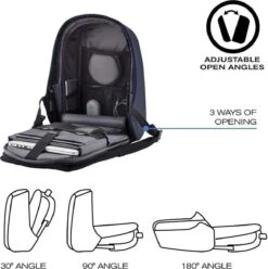 XD Design Bobby Hero Small - Anti-Diefstal Rugzak 11.5 Liter -Navy -Tassen Kortingen Winkel 1197x1200 4
