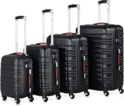 Monzana Kofferset - 4 Stuks S M L XL Met Wielen Cijferslot - Zwart 20 Monzana Kofferset - 4 Stuks S M L XL Met Wielen Cijferslot - Zwart -Tassen Kortingen Winkel 1200x1032 1