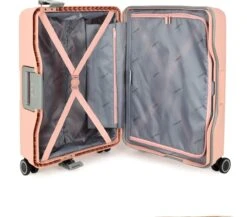 Decent Handbagage Koffer / Trolley / Reiskoffer - 55 Cm - 38 Liter - Polypropyleen - On-Tour - Roze -Tassen Kortingen Winkel 1200x1052