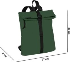 New Rebels Mart Waterafstotende Rolltop Rugzak - Medium - Groen -Tassen Kortingen Winkel 1200x1058 1