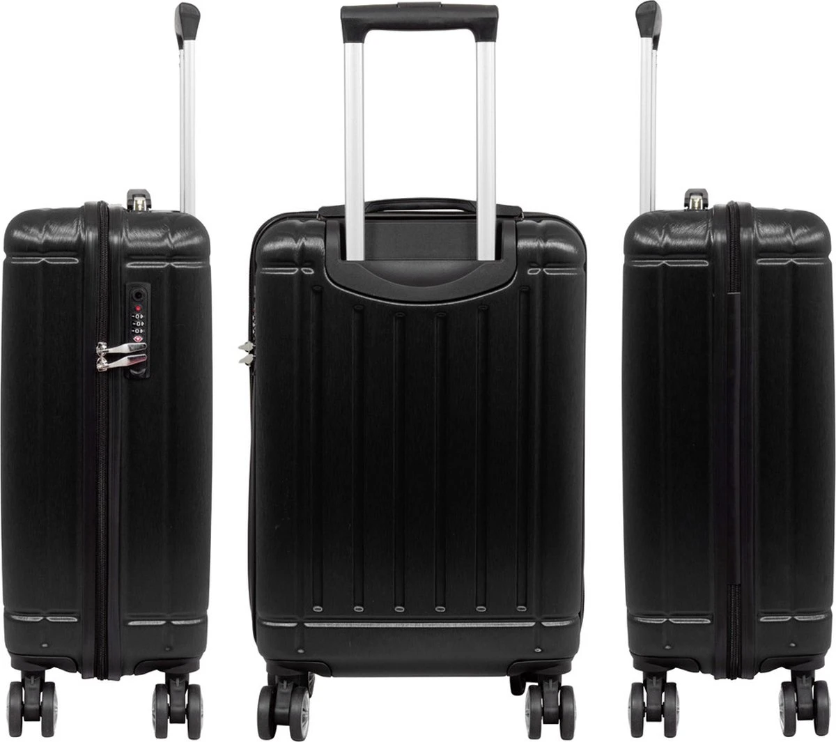 Travelsuitcase - Parma- Ruimbagage Reiskoffer - Polycarbonaat- Zwart - Hoogglans - Maat L / 93 Liter 5 Travelsuitcase - Parma- Ruimbagage Reiskoffer - Polycarbonaat- Zwart - Hoogglans - Maat L / 93 Liter - Afbeelding 3