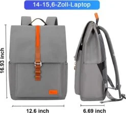 Rugzak Voor Dames En Meisjes, Waterdichte Retro Laptoprugzak Met 15,6 Inch Laptopvak, Modieuze Rugzak, Schoolrugzak Voor Business, Reizen, Vrije Tijd, Werk, School, Werk, Grijs -Tassen Kortingen Winkel 1200x1080 3