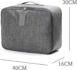 Merkloos TDR-Organiser Opbergtas-reistas Handbagage -Luxe Organizer Voor Kleren En Toiletartikelen -Grijs -Tassen Kortingen Winkel 1200x1088 4