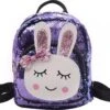 Meisjes Rugtas - Schooltas - Meisjes Rugzak - Paars - 32X22 CM - School - Rugzak - Glitter - Konijntje - Pailletten - 3-8 Jaar - Tas - CADEAU TIP! -Tassen Kortingen Winkel 1200x1089