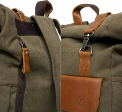 MORGNTAU - Ukiyo - Rugzak - Backpack - Groen - Canvas - Leer -Tassen Kortingen Winkel 1200x1104 3