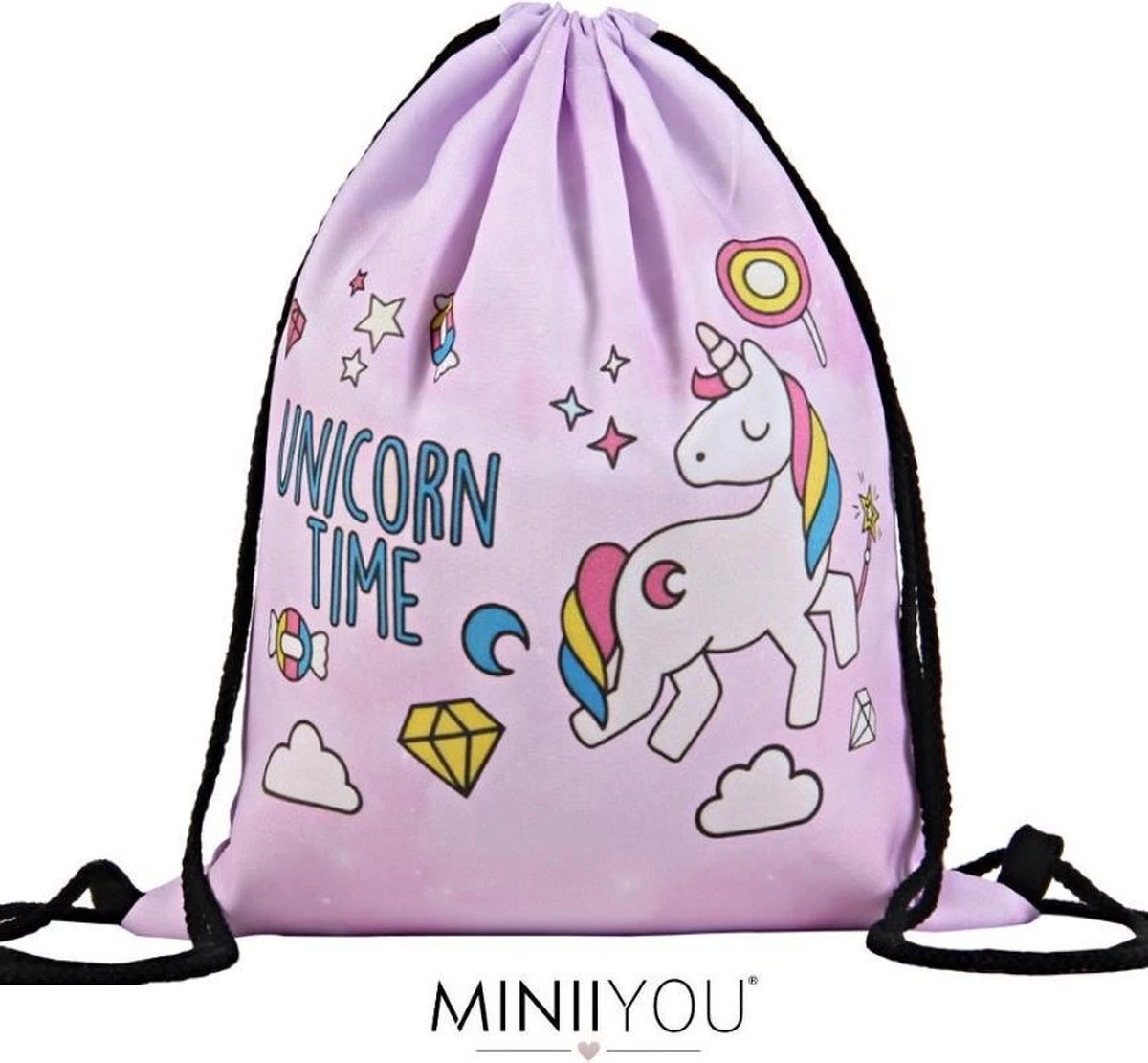 Unicorn Gymtasje - Sport Tasje Paars - 33x39 Cm | Gymtasje Met Rijgkoord | Gymzakje Verstelbaar In Maat | Leeftijd: 4 T/m 12 Jaar 3 Unicorn Gymtasje - Sport Tasje Paars - 33x39 Cm | Gymtasje Met Rijgkoord | Gymzakje Verstelbaar In Maat | Leeftijd: 4 T/m 12 Jaar