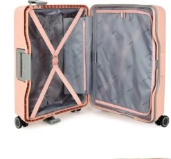 Decent Handbagage Koffer / Trolley / Reiskoffer - 55 Cm - 38 Liter - Polypropyleen - On-Tour - Roze -Tassen Kortingen Winkel 1200x1113