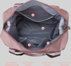 Merkloos Opvouwbare Handbagage Reistas – Opvouwbaar Tot 28 X 18 Cm – Blauw -Tassen Kortingen Winkel 1200x1123 4