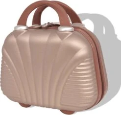 VidaXL Harde Rolkoffer Set Champagnekleurig 4-dlg -Tassen Kortingen Winkel 1200x1142 1