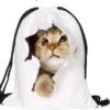 Merkloos Witte Tas Met Trekkoord Poes Kat Kitten. Sporttas Schooltas -Tassen Kortingen Winkel 1200x1146 7