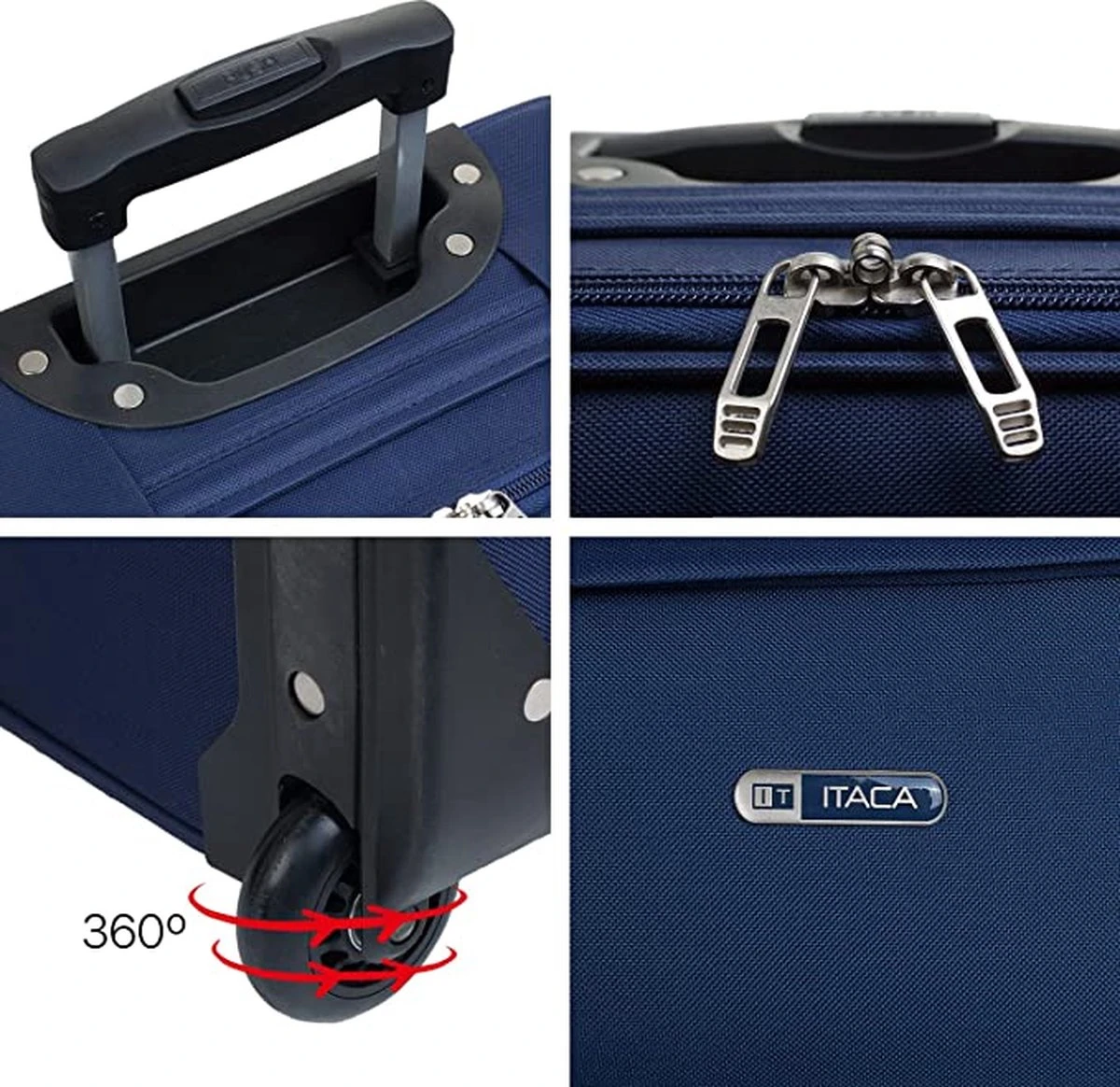 NaSK - Suitcase - Klein Reis Koffer - Met Wielen - Hand Koffer 55x40x20 Met Telescoopsteel - Lichtgewicht Cabin Max Hanbagage Luggage Met TSA-cijferslot - Carry On Suitcase In 55cm 5 NaSK - Suitcase - Klein Reis Koffer - Met Wielen - Hand Koffer 55x40x20 Met Telescoopsteel - Lichtgewicht Cabin Max Hanbagage Luggage Met TSA-cijferslot - Carry On Suitcase In 55cm - Afbeelding 3