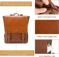 Behave Rugzak - Rugtas - Backpack - Laptoptas - Schooltas - 15 L - 15 Inch Laptop Tas - Bruin 14 Behave Rugzak - Rugtas - Backpack - Laptoptas - Schooltas - 15 L - 15 Inch Laptop Tas - Bruin -Tassen Kortingen Winkel 1200x1166 2