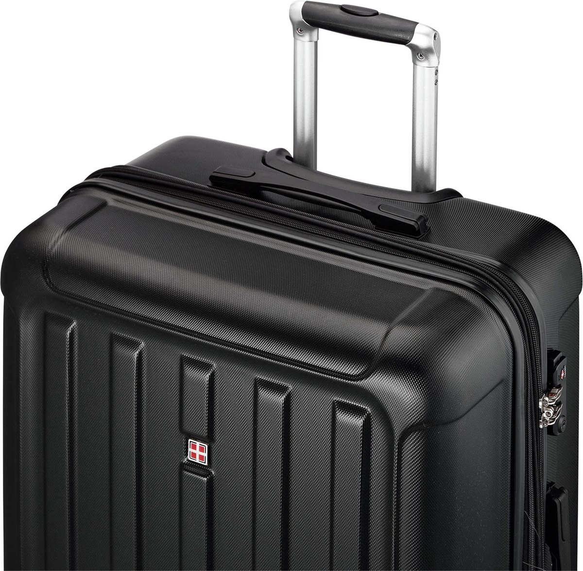 Swiss Alps - Reiskoffer - 78 Cm - 4 Wielen - Zwart 6 Swiss Alps - Reiskoffer - 78 Cm - 4 Wielen - Zwart - Afbeelding 4