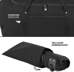 TravelZ Opvouwbare Wieltas | Reistas Op Wielen | 100 Liter | Verbeterd 2022 Model | Zwart -Tassen Kortingen Winkel 1200x1178 1