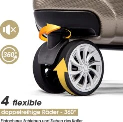 Merax 3-delig Kofferset Met TSA Slot - Trolleyset ABS 40L, 70L & 110 Liter - Goud 14 Merax 3-delig Kofferset Met TSA Slot - Trolleyset ABS 40L, 70L & 110 Liter - Goud -Tassen Kortingen Winkel 1200x1189 6