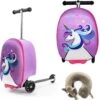 Kinderstep | Reiskoffer Met Wielen - FDBW - Koffer Kinderen | Paarse Eenhoorn | Step Met 3 Wielen - Bouncy Box 50 Kilo 40x20x25 Cm + Nekkussen Vliegtuig -Tassen Kortingen Winkel 1200x1190 1