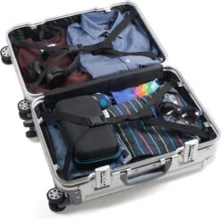 Aluminium Handbagage Koffer Mozzel Darrow - Reiskoffer Met Wielen - 51cm - Harde Koffer - Zilver -Tassen Kortingen Winkel 1200x1190 2