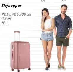 CarryOn Skyhopper Reiskoffer - 78cm TSA Trolley Met OKOBAN - Dubbele Wielen - Old Pink 11 CarryOn Skyhopper Reiskoffer - 78cm TSA Trolley Met OKOBAN - Dubbele Wielen - Old Pink -Tassen Kortingen Winkel 1200x1192 2