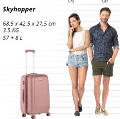 CarryOn Skyhopper Reiskoffer - 68.5cm TSA Trolley Met Expander En OKOBAN - Roze -Tassen Kortingen Winkel 1200x1192 3
