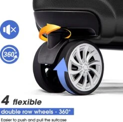 Merax 3-delig Kofferset Met TSA Slot - Trolleyset ABS 40L, 70L & 110 Liter - Zwart -Tassen Kortingen Winkel 1200x1195 8