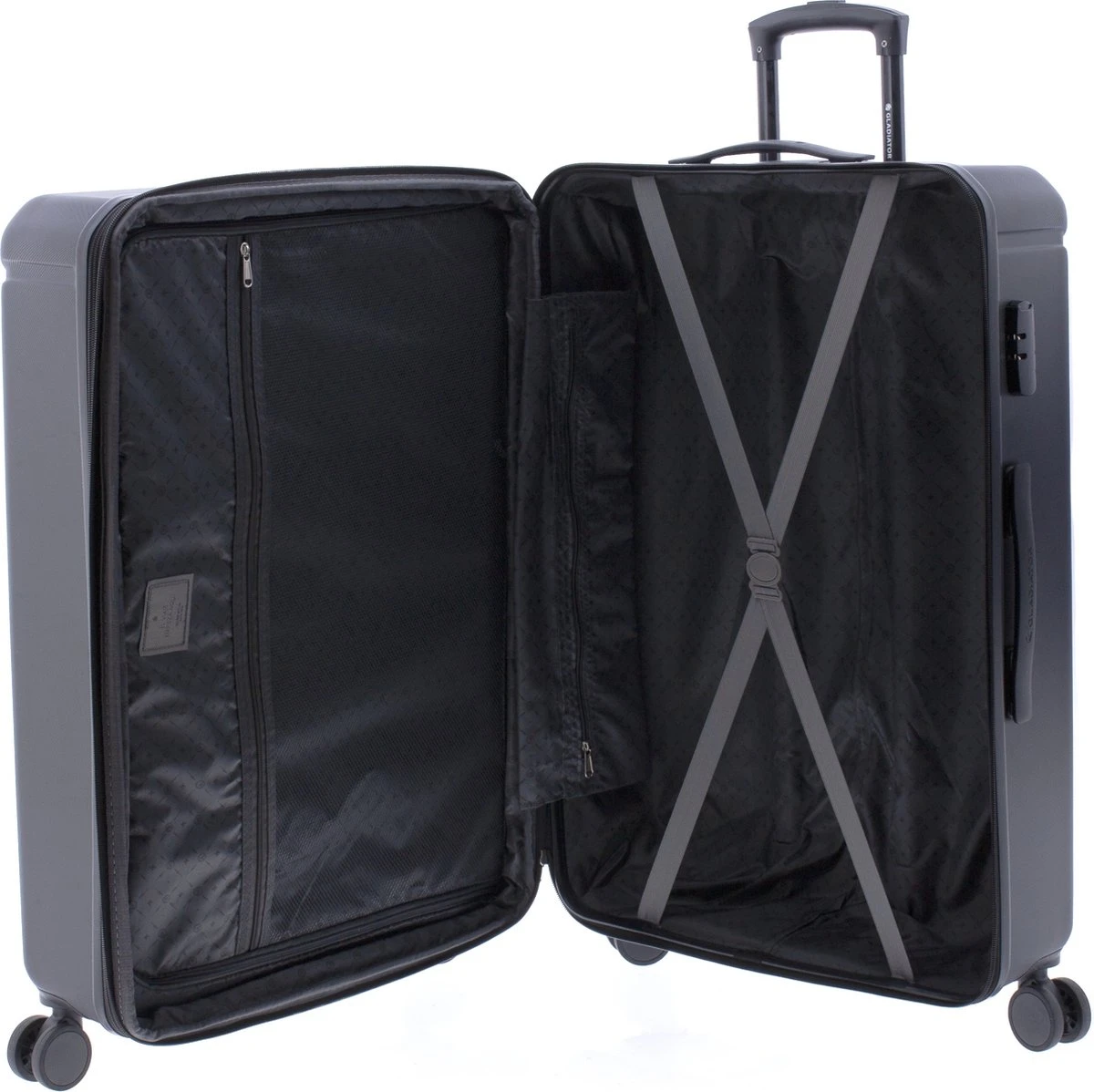 Gladiator Tropical Grote Koffer Expandable - 77 Cm - 105/117 Liter - Zwart 16 Gladiator Tropical Grote Koffer Expandable - 77 Cm - 105/117 Liter - Zwart - Afbeelding 14