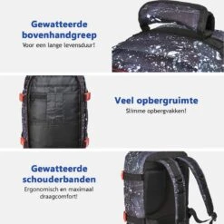 CabinMax Metz Reistas – Handbagage 20L – Rugzak – Schooltas - 40x25x20 Cm – Compact Backpack – Lichtgewicht –Nocturna -Tassen Kortingen Winkel 1200x1199 8