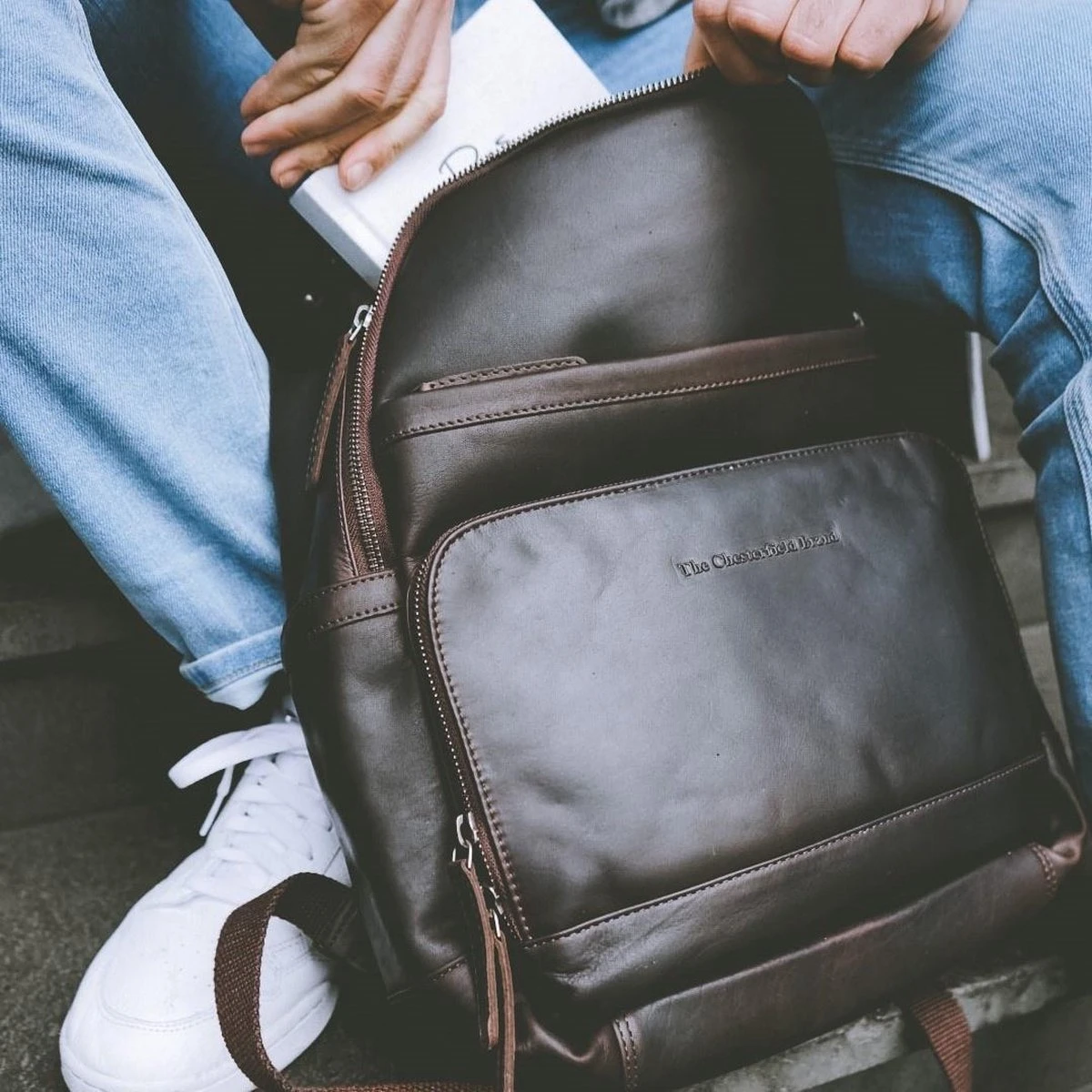 Chesterfield Bags Leren Laptop Rugzak Austin Bruin 9 Chesterfield Bags Leren Laptop Rugzak Austin Bruin - Afbeelding 7