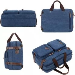 Laptoptas - 3in1- 15Inch - Blauw - 15 Vak - Canvas - Leer 12 Laptoptas - 3in1- 15Inch - Blauw - 15 Vak - Canvas - Leer -Tassen Kortingen Winkel 1200x1200 1155