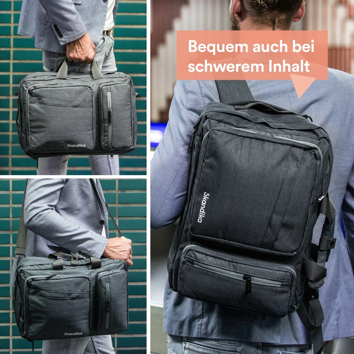 Skandika Levande Rugzak – Laptoptassen - Rugzak Dames – Rugzak Heren - Urban Style Ontwerp Rugtas – Daypack - Messenger Bag - Business Laptop Bag Reistas - Waterafstotend – 35 X 11 X 48 Cm (L X B X H) – 20 Liter - Voor School & Reizen – Grijs 9 Skandika Levande Rugzak – Laptoptassen - Rugzak Dames – Rugzak Heren - Urban Style Ontwerp Rugtas – Daypack - Messenger Bag - Business Laptop Bag Reistas - Waterafstotend – 35 X 11 X 48 Cm (L X B X H) – 20 Liter - Voor School & Reizen – Grijs - Afbeelding 7